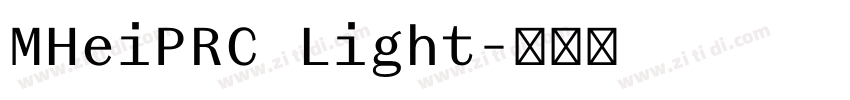 MHeiPRC Light字体转换